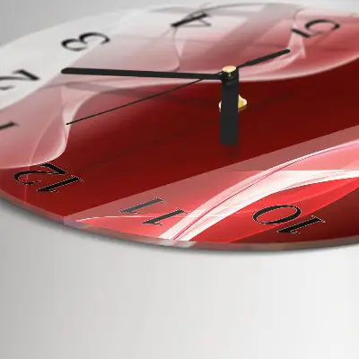 Apvalus laikrodis iš stiklo Abstrakcija