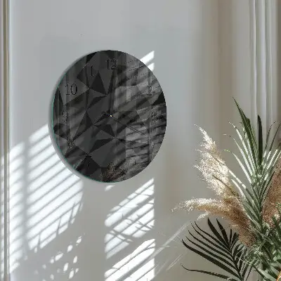Apvalus sieninis laikrodis 3D raštas