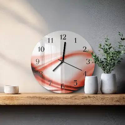 Apvalus sieninis laikrodis Abstrakčios linijos