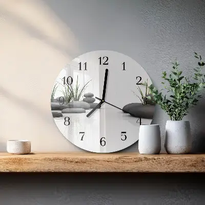 Apvalus sieninis laikrodis SPA akmenys