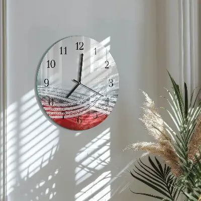 Apvalus laikrodis iš stiklo Abstrakcija