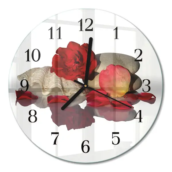 Apvalus sieninis laikrodis Dubuo rožių