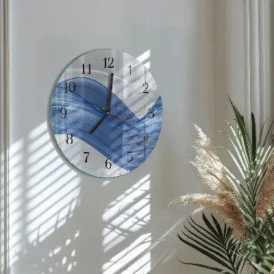 Apvalus sieninis laikrodis Abstrakčios linijos