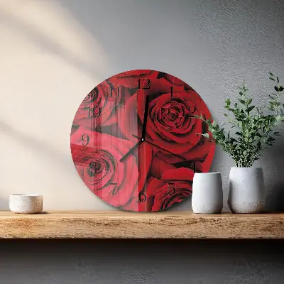 Apvalus sieninis laikrodis Rožės
