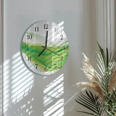 Apvalus sieninis laikrodis Abstrakčios linijos