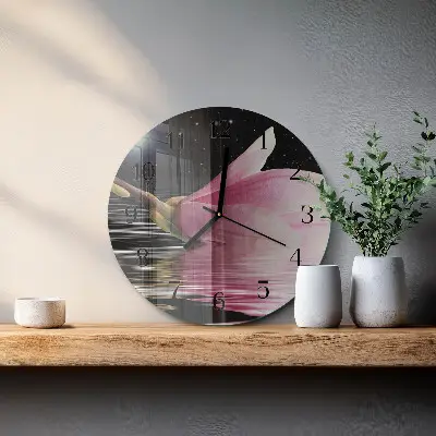 Apvalus sieninis laikrodis Magnolijos gėlė