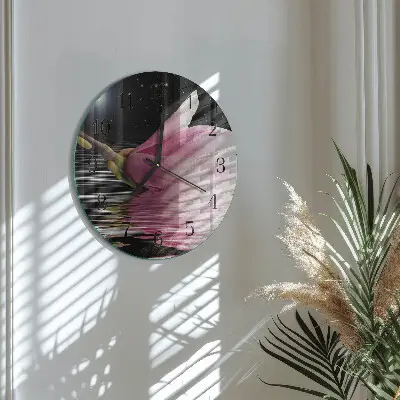 Apvalus sieninis laikrodis Magnolijos gėlė