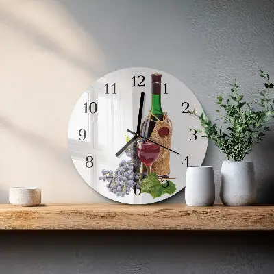 Apvalus sieninis laikrodis Vynuogės vynui