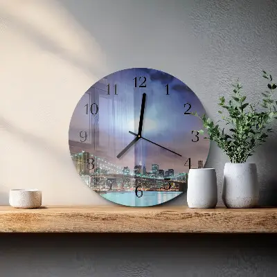 Apvalus sieninis laikrodis Naktinis horizontas