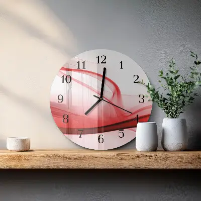 Apvalus sieninis laikrodis Abstrakčios linijos