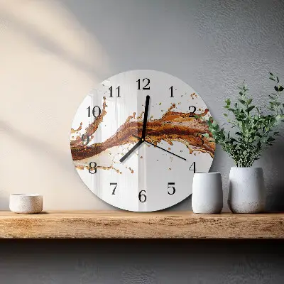 Apvalus laikrodis iš stiklo Vanduo