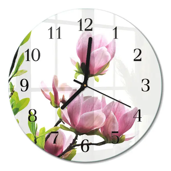 Apvalus sieninis laikrodis Magnolijos gėlė