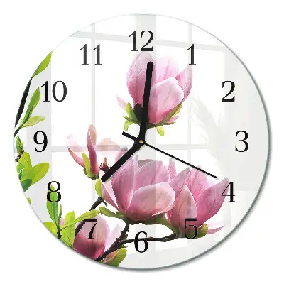 Apvalus sieninis laikrodis Magnolijos gėlė