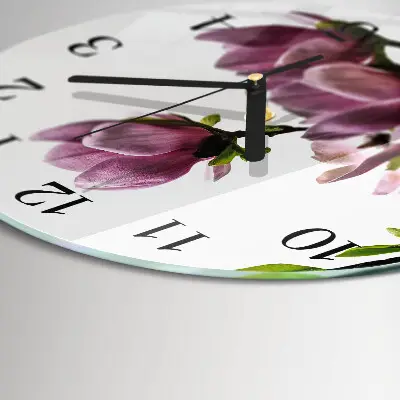 Apvalus sieninis laikrodis Magnolijos gėlė