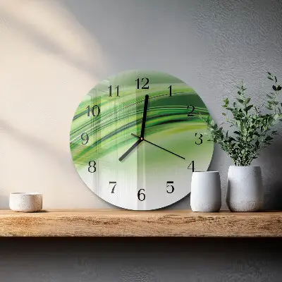Apvalus laikrodis iš stiklo Abstraktus menas