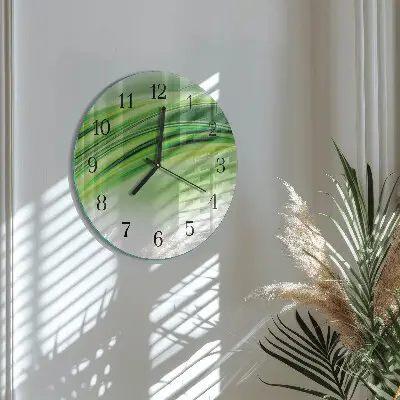 Apvalus laikrodis iš stiklo Abstraktus menas