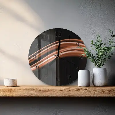 Apvalus sieninis laikrodis Abstrakčios linijos