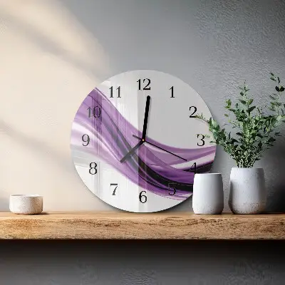 Apvalus laikrodis iš stiklo Abstraktus menas