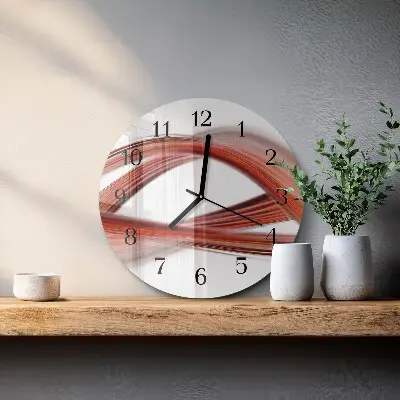 Apvalus sieninis laikrodis Abstrakčios linijos