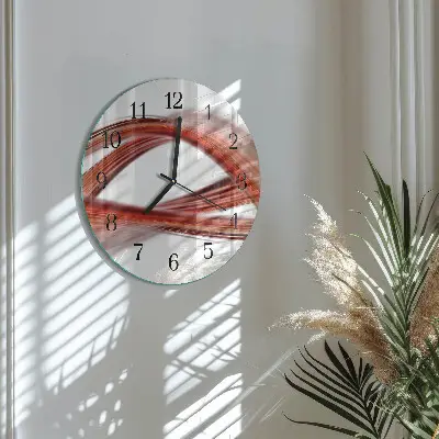 Apvalus sieninis laikrodis Abstrakčios linijos