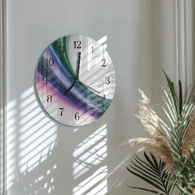 Apvalus sieninis laikrodis Abstrakčios linijos