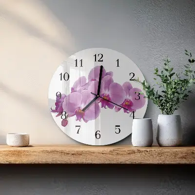 Apvalus sieninis laikrodis Orchidėja