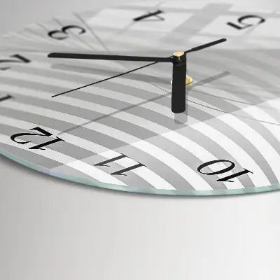Apvalus sieninis laikrodis Abstrakčios linijos