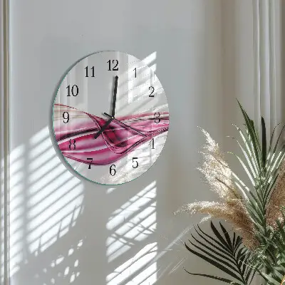 Apvalus sieninis laikrodis Abstrakčios linijos