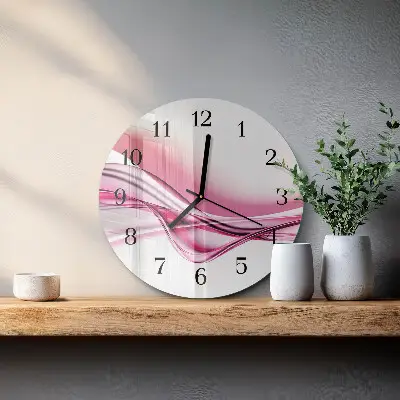 Apvalus laikrodis iš stiklo Abstraktus menas
