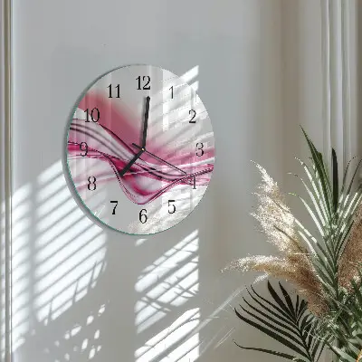 Apvalus laikrodis iš stiklo Abstraktus menas