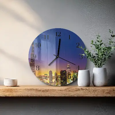 Apvalus sieninis laikrodis Dubajaus horizontas