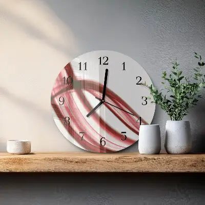 Apvalus sieninis laikrodis Abstrakčios linijos