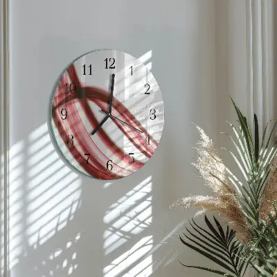 Apvalus sieninis laikrodis Abstrakčios linijos