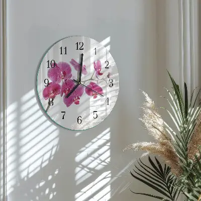 Apvalus sieninis laikrodis Orchidėja