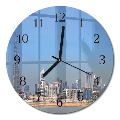 Apvalus sieninis laikrodis Dubajaus horizontas