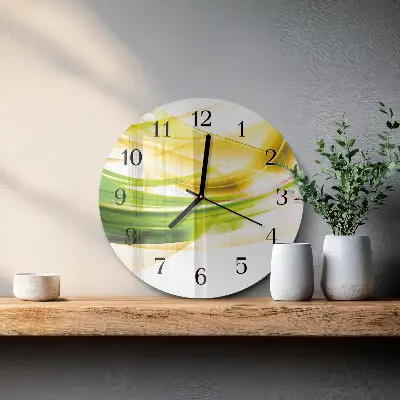 Apvalus laikrodis iš stiklo Abstrakcija