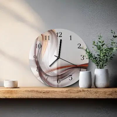 Apvalus laikrodis iš stiklo Abstrakcija