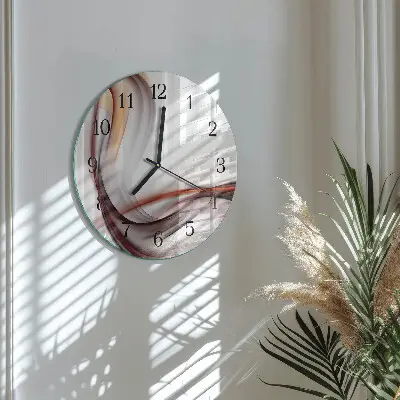 Apvalus laikrodis iš stiklo Abstrakcija