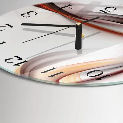 Apvalus laikrodis iš stiklo Abstrakcija