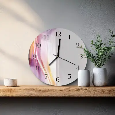 Apvalus laikrodis iš stiklo Abstrakcija