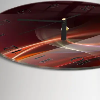 Apvalus laikrodis iš stiklo Abstrakčios linijos