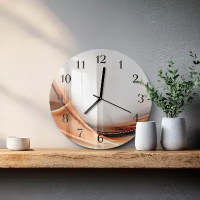 Apvalus laikrodis iš stiklo Abstrakcija