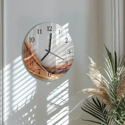 Apvalus laikrodis iš stiklo Abstrakcija