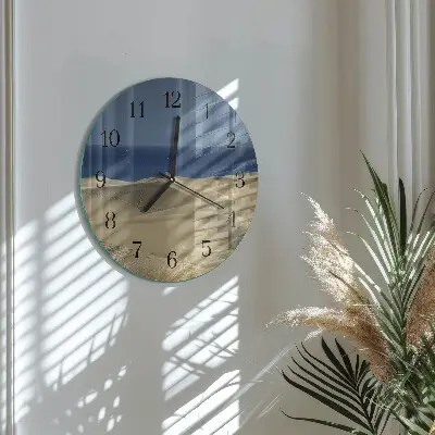 Apvalus laikrodis iš stiklo Pakrantės kopos