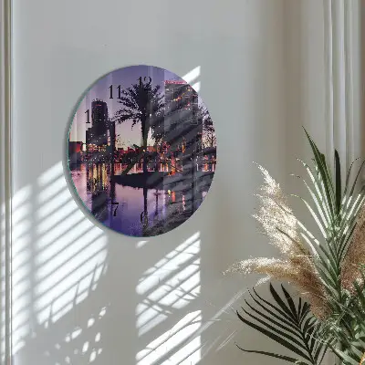 Apvalus sieninis laikrodis Palmės Floridoje