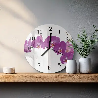 Apvalus sieninis laikrodis Orchidėja
