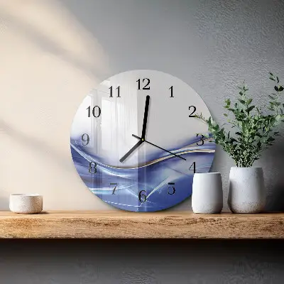 Apvalus sieninis laikrodis Abstrakčios linijos