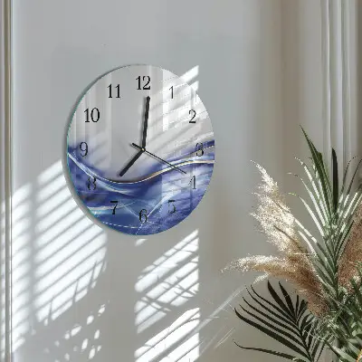 Apvalus sieninis laikrodis Abstrakčios linijos