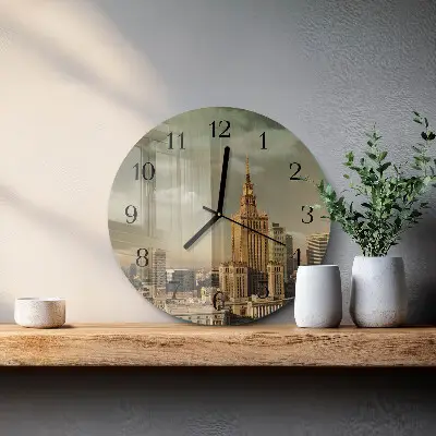 Apvalus sieninis laikrodis Varšuva