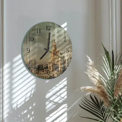 Apvalus sieninis laikrodis Varšuva